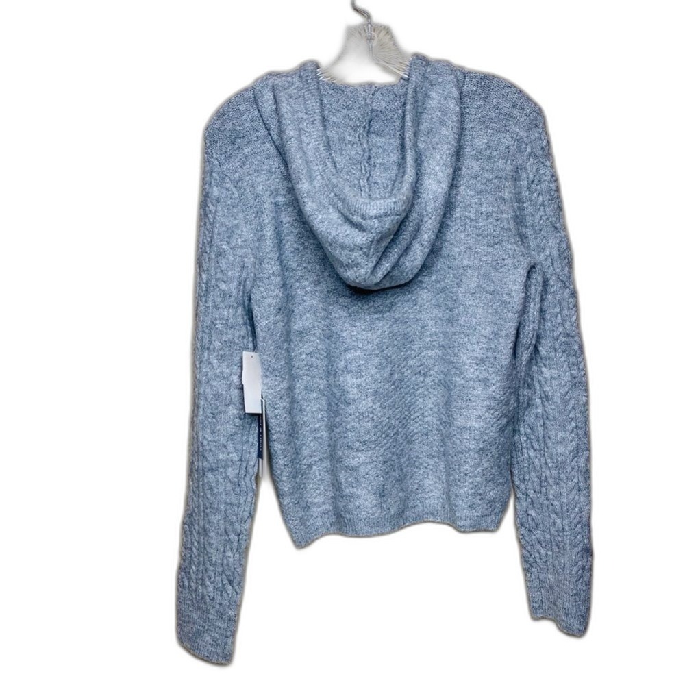 Court & Rowe Hoodie Sweater Women Light Blue Cable Knit Pullover S - Picture 2 of 4